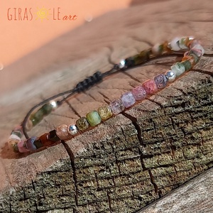 Színes turmalin karkötő , Ékszer, Karkötő, Ásványkarkötő, , MESKA