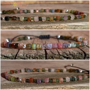 Színes turmalin karkötő  - ékszer - karkötő - ásványkarkötő - Meska.hu