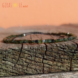 Zöld turmalin karkötő  - ékszer - karkötő - ásványkarkötő - Meska.hu