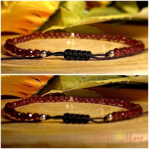 Gránát karkötő  - ékszer - karkötő - ásványkarkötő - Meska.hu