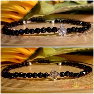 Herkimer-spinell karkötő  - ékszer - karkötő - ásványkarkötő - Meska.hu