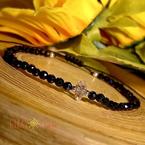 Herkimer-spinell karkötő  - ékszer - karkötő - ásványkarkötő - Meska.hu