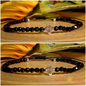 Herkimer-spinell karkötő  - ékszer - karkötő - ásványkarkötő - Meska.hu