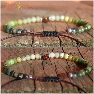 Árnyalatok - krizopráz karkötő  - ékszer - karkötő - ásványkarkötő - Meska.hu