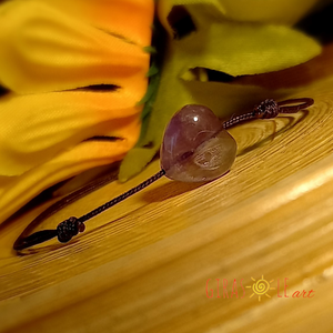 Ti Amo ametiszt zsinórka karkötő  - ékszer - karkötő - ásványkarkötő - Meska.hu