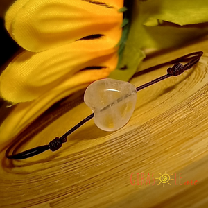 Ti Amo rózsakvarc zsinórka karkötő , Ékszer, Karkötő, Ásványkarkötő, Csomózás, Gyöngyfűzés, gyöngyhímzés, MESKA