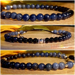 Nagy kékség - turmalin szodalit karkötő  - ékszer - karkötő - ásványkarkötő - Meska.hu