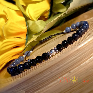 Nagy kékség - turmalin szodalit karkötő  - Meska.hu