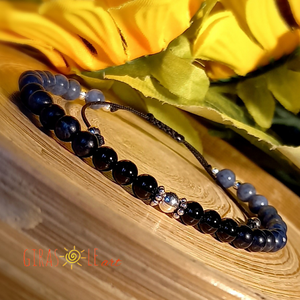 Nagy kékség - turmalin szodalit karkötő  - ékszer - karkötő - ásványkarkötő - Meska.hu