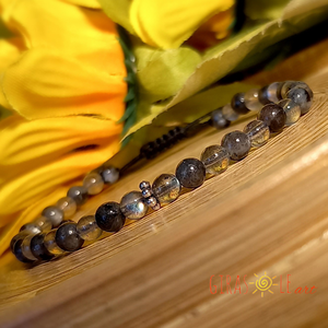 Északi fény labradorit-larvikit karkötő  - Meska.hu