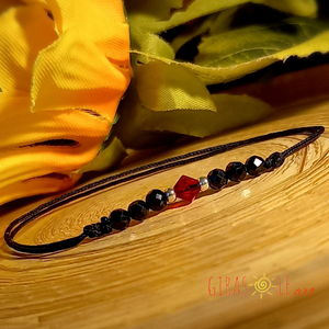 Spinell zsinórka karkötő gyöngyökkel - ékszer - karkötő - ásványkarkötő - Meska.hu