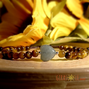 Szívecske - tigrisszem-aventurin karkötő  - ékszer - karkötő - ásványkarkötő - Meska.hu