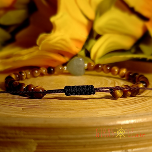 Szívecske - tigrisszem-aventurin karkötő  - ékszer - karkötő - ásványkarkötő - Meska.hu