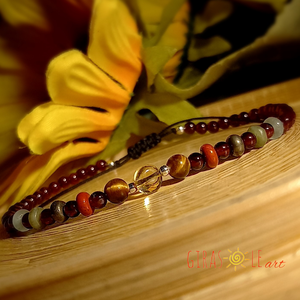 Ásványkarkötő sterlingezüsttel - Meska.hu