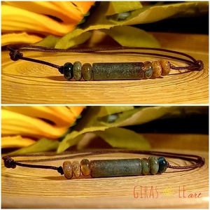 Achát zsinórka karkötő  - ékszer - karkötő - ásványkarkötő - Meska.hu