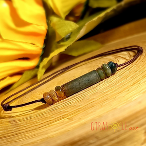 Achát zsinórka karkötő  - Meska.hu