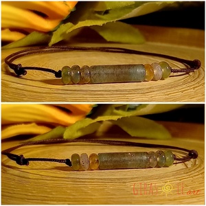 Achát zsinórka karkötő  - ékszer - karkötő - ásványkarkötő - Meska.hu