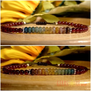 Szivárványos karkötő - ékszer - karkötő - ásványkarkötő - Meska.hu