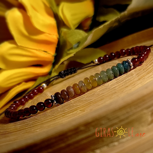 Szivárványos karkötő - ékszer - karkötő - ásványkarkötő - Meska.hu