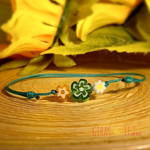 Kiskertem millefiori zsinórka - ékszer - karkötő - gyöngyös karkötő - Meska.hu