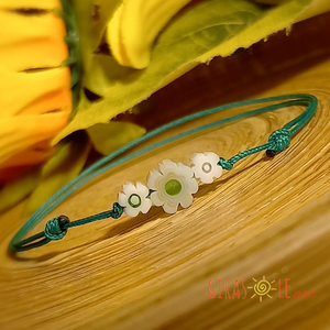 Kiskertem millefiori zsinórka, Ékszer, Karkötő, Gyöngyös karkötő, Csomózás, Gyöngyfűzés, gyöngyhímzés, MESKA