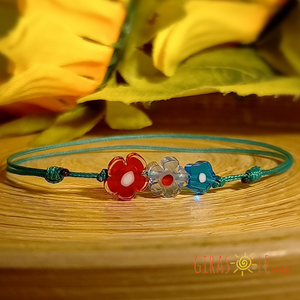 Kiskertem millefiori zsinórka - ékszer - karkötő - gyöngyös karkötő - Meska.hu