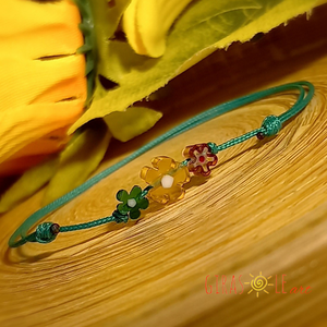 Kiskertem millefiori zsinórka, Ékszer, Karkötő, Gyöngyös karkötő, Csomózás, Gyöngyfűzés, gyöngyhímzés, MESKA