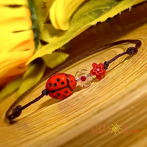 Kiskertem millefiori zsinórka , Ékszer, Karkötő, Gyöngyös karkötő, Csomózás, Gyöngyfűzés, gyöngyhímzés, MESKA