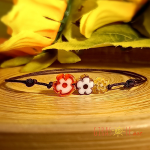 Kiskertem millefiori zsinórka - ékszer - karkötő - gyöngyös karkötő - Meska.hu