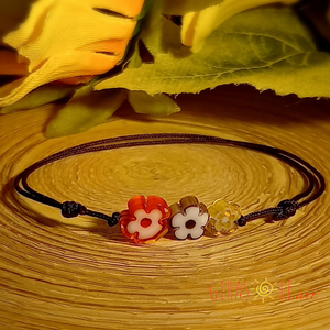 Kiskertem millefiori zsinórka - ékszer - karkötő - gyöngyös karkötő - Meska.hu