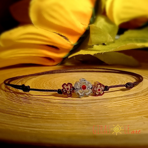 Kiskertem millefiori zsinórka - ékszer - karkötő - gyöngyös karkötő - Meska.hu