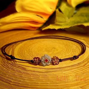 Kiskertem millefiori zsinórka - ékszer - karkötő - gyöngyös karkötő - Meska.hu