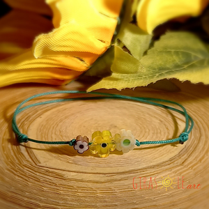 Kiskertem millefiori zsinórka - ékszer - karkötő - gyöngyös karkötő - Meska.hu