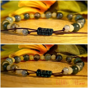 Mohaachát-jáde karkötő  - ékszer - karkötő - ásványkarkötő - Meska.hu