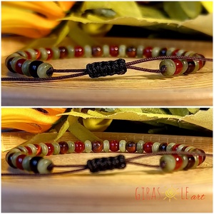 Színeske - jáde-karneol-macskaszem karkötő  - ékszer - karkötő - ásványkarkötő - Meska.hu