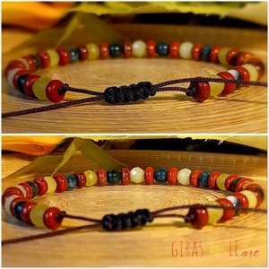 Színeske - jáde-mohaachát-jáspis karkötő  - ékszer - karkötő - ásványkarkötő - Meska.hu