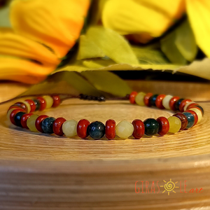 Színeske - jáde-mohaachát-jáspis karkötő  - ékszer - karkötő - ásványkarkötő - Meska.hu