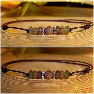 Achát zsinórka karkötő  - ékszer - karkötő - ásványkarkötő - Meska.hu