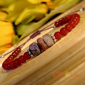 Turmalin-karneol karkötő  - Meska.hu