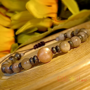 Holdkő-pirit karkötő  - Meska.hu