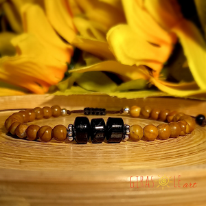 Turmalin-jáspis karkötő  - ékszer - karkötő - ásványkarkötő - Meska.hu