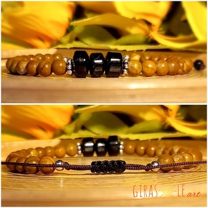 Turmalin-jáspis karkötő  - ékszer - karkötő - ásványkarkötő - Meska.hu