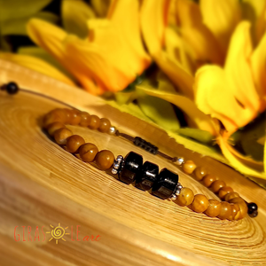 Turmalin-jáspis karkötő  - ékszer - karkötő - ásványkarkötő - Meska.hu