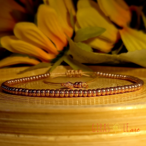 Pezsgő - gyöngyös bokalánc  - ékszer - lábdísz és testékszer - bokalánc - Meska.hu