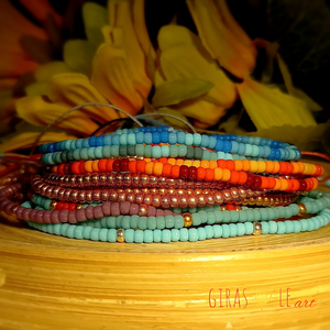 Pezsgő - gyöngyös bokalánc  - ékszer - lábdísz és testékszer - bokalánc - Meska.hu