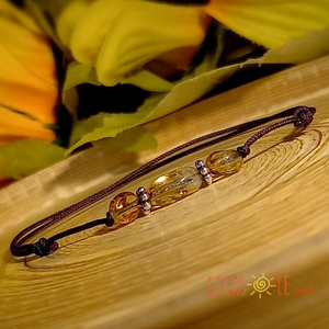 Citrin zsinórka karkötő  - Meska.hu