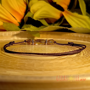 Citrin zsinórka karkötő  - ékszer - karkötő - ásványkarkötő - Meska.hu