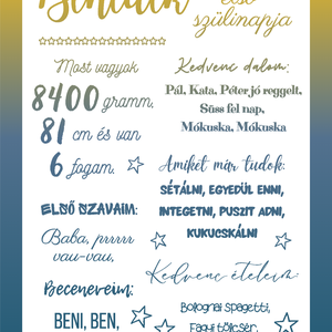 Babaposzter színátmenetes fiús  - otthon & életmód - dekoráció - kép & falikép - poszter - Meska.hu