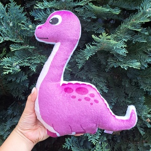 Dinó szundipajti - Brontosaurus (formapárna, járműves párna)  - otthon & életmód - babaszoba, gyerekszoba - gyerek díszpárna - Meska.hu