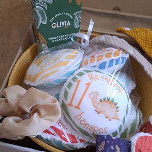 BabyMamiBox - Babaváró - Dínós - játék & sport - babalátogató ajándékcsomag - Meska.hu
